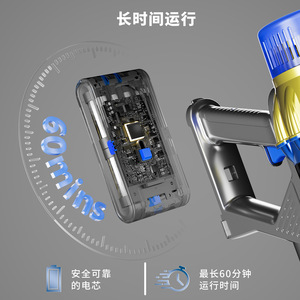 Handheld Vacuum Cleaner V10 201-400W 20.1-25KPA Suction Rod Type With Mite Removal Brush Head For Carpet Cleaning - Product Image 3