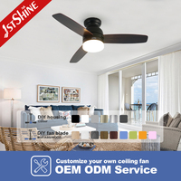 Ventilateur de plafond intelligent 1stshine 42 pouces, nouvelle couleur, réversible, silencieux, avec commande vocale, pour salon et chambre à coucher