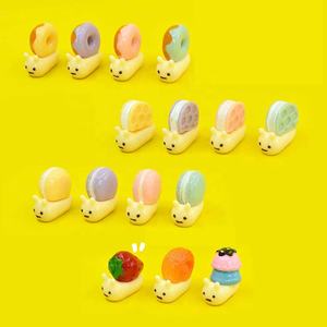 HENGXIN Mini comida divertida juguetes colorido Caracol pan fresa <span class=keywords><strong>Donut</strong></span> Macaron helado galleta resina encantos para artesanía casa de muñecas - Product Image 5