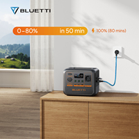 Station d'alimentation mobile 504 Wh, batterie au lithium, onduleur à onde sinusoïdale pure, stockage d'énergie portable pour l'éclairage domestique et le chargement d'iPhone