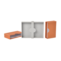 Boîte-cadeau personnalisée à tiroir coulissant Boîte de papier orange et blanche créative à couleur bloquée Boîte d'emballage surprise