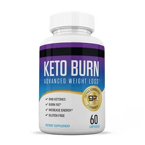 Pelabelan Keto MCT Pil Keton BHB Keto Fat Burner Pills untuk Kapsul Penurun Berat Badan Keto Cepat Eksogen Keton 60 CT