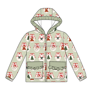 Chaqueta con Capucha para Niños, Resistente al Viento, de Poliéster, con Estampado, Bolsillos con Volantes y Puños Elásticos, Venta al Por Mayor OEM y ODM - Product Image 3