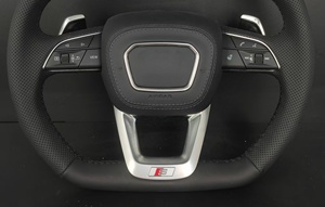 พวงมาลัย <span class=keywords><strong>Audi</strong></span> S-Line แบบฐานแบน คาร์บอนไฟเบอร์ หุ้มหนัง ดีไซน์แบบเจาะรู ใช้ได้กับ <span class=keywords><strong>Audi</strong></span> A3/A4/A5/A6/A7/Q3/Q5/Q7/R8/S/<span class=keywords><strong>RS</strong></span> - Product Image 4