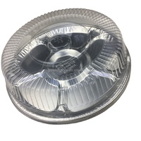Plateaux de service jetables en aluminium durable de 12 pouces, 850 ml, avec couvercle en plastique, qualité alimentaire, recyclables