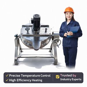 100-600L Industrial Jacketed Kettle Curry Paste Cooking <b>Pot</b> Toffee Candy Caramel Make Chili Sauce Gas Cooking Machine With Mixer - Product Image 3