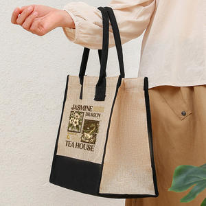 1 sac de plage en toile personnalisé de grande taille avec motif de salon de <span class=keywords><strong>thé</strong></span> Jasmine <span class=keywords><strong>Dragon</strong></span>, cadeau monogramme - Product Image 5