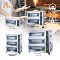 Horno de Panadería Comercial KINKAI Eléctrico 380V de Acero Inoxidable de Gran Capacidad para Hornear Nueces y Maíz, Juego Completo
