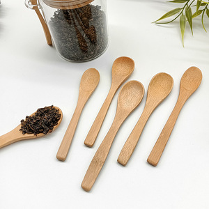 ช้อนไม้ขนาดเล็ก ช้อนไม้ไผ่ด้ามยาว สำหรับน้ำผึ้ง กาแฟ ช้อนปิกนิก - Product Image 3