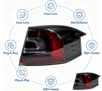 Ensemble de feux arrière 600592100F pour Tesla Model S 2016-2020, feu arrière extérieur droit sans faisceau de câblage