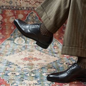 Zapatos Oxford de Cuero Genuino para Hombre - Zapatos Formales de Negocios con Triple Suela, Negros, que Aumentan la Estatura - Product Image 3