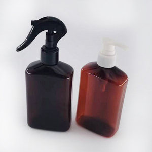 ペット100ml 200ml 300ml 500ml 250mlブラウンブラックホワイトクリアアンバーブラックエンプティアルコールプラスチックヘアプラスチックトリガースプレーボトル - Product Image 1