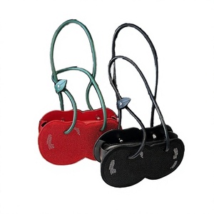 Bolso de hombro de poliéster con forma de cereza, estilo Ulzzang, con diamantes de imitación, moderno, para uniforme JK, para uso diario, con cremallera y cadena, color caramelo - Product Image 3