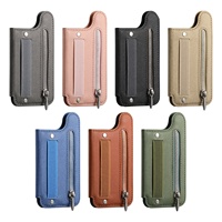 Portefeuille adhésif avec fermeture éclair, ceinture télescopique, bouton-pression, blocage RFID et dos magnétique pour iPhone 17 Pro, 16e, 16 Pro Max