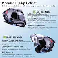 Usine de Gros OEM/ODM de Haute Qualité, Casques de Moto Modulaires Intelligents à Rabattable avec Bluetooth et Personnalisation