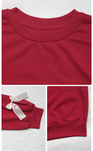 <span class=keywords><strong>Felpa</strong></span> <span class=keywords><strong>Oversize</strong></span> da Donna con Fiocco Natalizio Rosso, Design Autunno-Inverno - Product Image 3