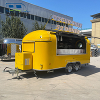 ONLYWE Remorque alimentaire mobile en acier inoxydable et aluminium, cuisine complète pour restauration rapide, BBQ, pizza, camion de glaces, snacks, chips, hot-dogs
