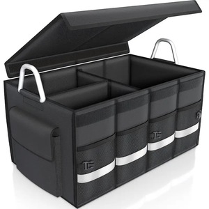 Organizzatore Pieghevole Resistente per <span class=keywords><strong>Bagagliaio</strong></span> di SUV e Camion con Coperchio in Oxford e Poliestere per lo Stoccaggio - Product Image 1