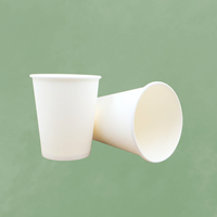 Gobelet en papier blanc uni, biodégradable, écologique, recyclable, jetable, durable, à double paroi, personnalisable, imprimé en sérigraphie
