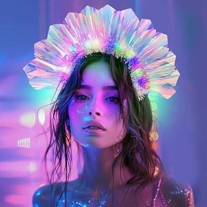 Diadema LED Luminosa Estilo Ópera de Pekín Richshining, Material con Baterí<span class=keywords><strong>a</strong></span>, Accesorios para el Cabello para el <span class=keywords><strong>A</strong></span>ño Nuevo Chino y Representaciones Teatrales - Product Image 1