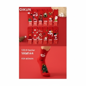 Calze stampate di natale a forma di calzini per occasioni di buon natale - Product Image 1