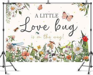 Fondo para Baby Shower con Diseño <span class=keywords><strong>de</strong></span> Insectos, Flores y Hojas, Decoración para Fiesta <span class=keywords><strong>de</strong></span> Baby Shower - Product Image 4