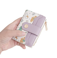 Dompet Wanita Kecil Baellerry, Dompet Lipat Tipis Modis untuk Wanita dan Gadis, Dompet Koin dengan Resleting dan Tempat Kartu, Bahan Kulit PU