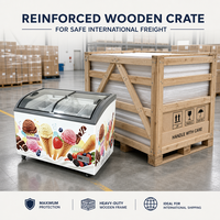 Congelador Exhibidor de Helados de Vidrio de Alta Calidad, Vitrina Comercial para Bebidas Frías, Ideal para Tiendas de Conveniencia y Hoteles