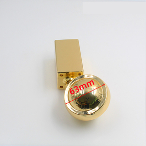 Golden Square Cup Zink legierung <span class=keywords><strong>Ball</strong></span> Teppich Nachlauf Räder Sofa Stuhl Bett Rollen für Möbel - Product Image 3
