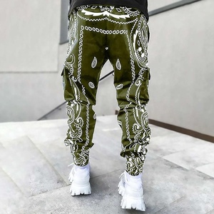 Pantalon cargo hip-hop pour hommes pantalon sarouel Paisly vêtements de rue imprimés urbains vêtements Hippie japonais pantalon baggy - Product Image 4