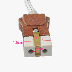 Enchufe de dos clavijas de cerámica Jd de 1,6x2,5x1,2 cm para olla arrocera y hervidor eléctrico - Product Image 1