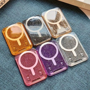 Senyork nueva cartera magnética 2 en 1 con purpurina, tarjetero universal, soporte para teléfono móvil, funda con clip. - Product Image 1