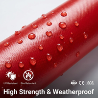 Rouleau de bâche en tissu PVC enduit 550g, imperméable, à rayures, pour auvent - Vente chaude