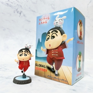 Figurine d'animation japonaise drôle de dessin animé Shin-chan figurine de voiture pendentif de table pour fête d'anniversaire décoration de gâteau figurines d'action - Product Image 5