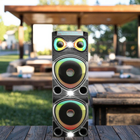 Enceinte portable sans fil puissante pour DJ, soirées et karaoké, Bluetooth 5.0, 150W, éclairage RGB, haut-parleur professionnel actif intégré pour extérieur, micro intégré