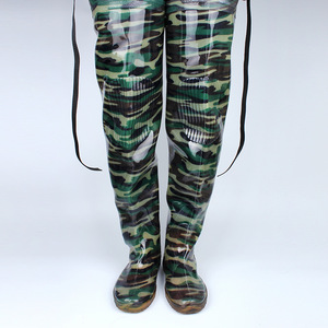 Bottes de pluie camouflage imperméables montantes 80 cm épaissies pour la pêche, la pêche à la ligne et la plantation du riz, à enfiler pour homme - Product Image 2