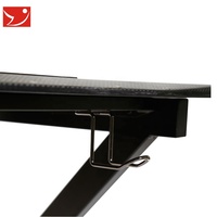 Bureau de jeu en métal en promotion avec porte-gobelet, design moderne et simple, 110x60x75cm
