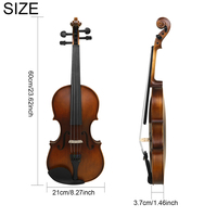Prix de gros Violon acoustique professionnel 4/4 en épicéa Astonvilla AV-526 mat avec étui