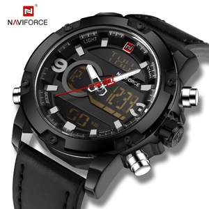 Reloj Naviforce 9097 Original de Marca, Reloj Deportivo LED con Correa de Cuero Genuino, Resistente al Agua, Digital de Cuarzo, Doble Hora, Diseño de Autor - Product Image 2