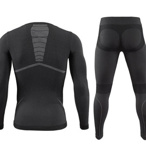 Ensemble de sous-vêtements thermiques DF ESDY5 en polyester, pour le ski, le fitness, le yoga, sans couture, absorbant la transpiration, vêtements d'automne - Product Image 3
