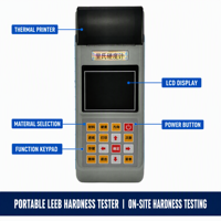 Alat Uji Kekerasan Logam Digital Portabel JINGJING Leeb JH-300 170-960HLD Presisi Tinggi dengan Printer Terintegrasi 7 Skala