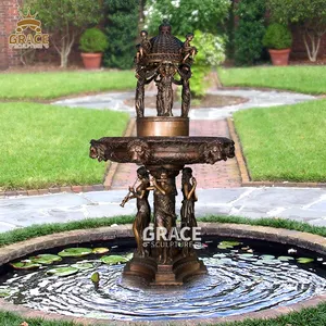 Fontaine d'eau en Bronze avec Statue tête de Lion, Offre Spéciale