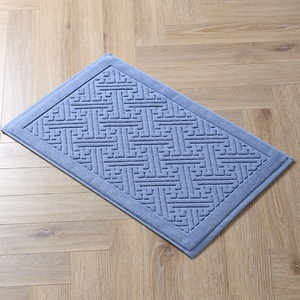 Özel LOGO toptan yüksek kalite % 100% pamuk nakış Logo otel banyo kaymaz banyo halı yer halısı banyo ayak havlusu - Product Image 6