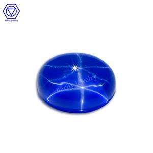 Rareté gros synthétique Cabochon <span class=keywords><strong>pierre</strong></span> précieuse ovale plat <span class=keywords><strong>Botton</strong></span> pour la fabrication de bijoux étoile rouge bleu saphir <span class=keywords><strong>pierre</strong></span> - Product Image 4