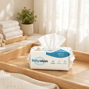 Lingettes pour bébé en gros, OEM d'usine, échantillon gratuit, marque privée, non parfumées, lingettes humides organiques pour bébé sensible - Product Image 2