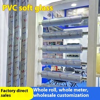 Mantel de PVC Tejido de Estilo Moderno, Transparente, Tipo Cristal, Alfombra de Piso de Vidrio Suave, Resistente al Aceite, para Uso Doméstico y Comercial, Inodoro