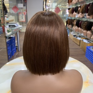Perruque en cheveux humains lisses vietnamiens SDD, la plus vendue, originale, courte coupe bob, sans colle, avec dentelle 2x6 - Product Image 2