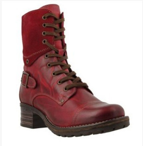 Man Leather <b>Boots</b> Ankle Lace-up Round Toe Rubber Outsole Warm Plush Lining Autumn Style Waterproof Casual <b>Boots</b> Wholesale - Product Image 3