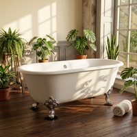 Baignoire autoportante traditionnelle en fonte émaillée, écologique, HM760, pour hôtel, appartement, villa