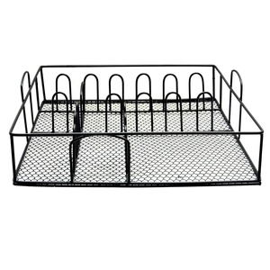 Panier de rangement de cuisine empilable en fil de fer fait à la main en fer moderne avec boucle organisateur de fruits et légumes en métal pour la maison - Product Image 4